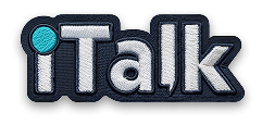 iTalk embroidered badge